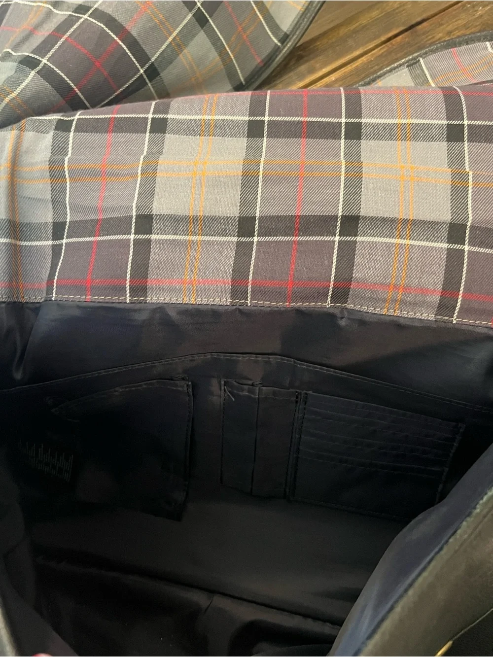 Barbour black leather